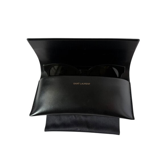 Saint Lauren Paris SL M25/K 001 Black Sunglasses 58mm Handmade in Italy Unisex - Picture 10 of 15